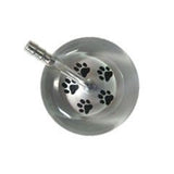 UltraScope Single Stethoscope Paw Prints Silver