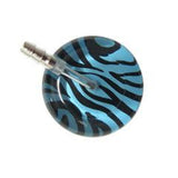 UltraScope Single Stethoscope Zebra Print Light Blue