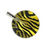 UltraScope Single Stethoscope Zebra Print Yellow