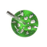 UltraScope Single Stethoscope Hearts and Glitter Light Green