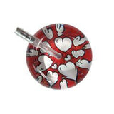 UltraScope Single Stethoscope Hearts and Glitter Red