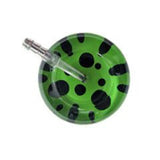 UltraScope Single Stethoscope Polka Dots Black and Light Green