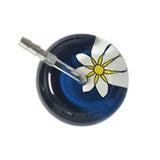 UltraScope Single Stethoscope Abstract Daisy Navy Blue and White