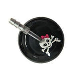 UltraScope Single Stethoscope Girly Skull Black and Pink Ribbon