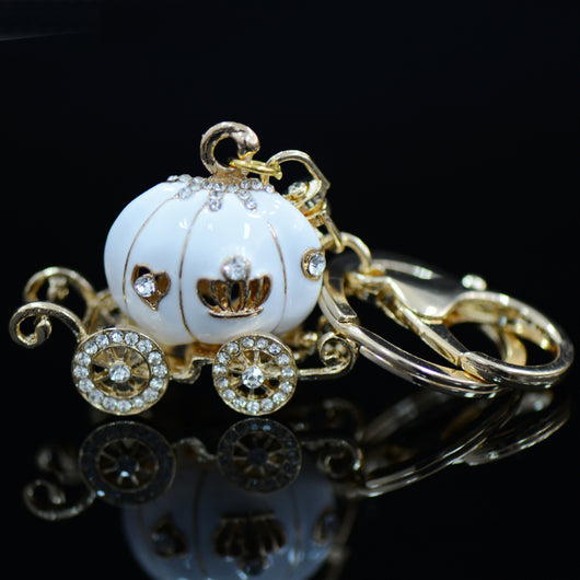 Diamante Pumpkin Carriage - White image 1
