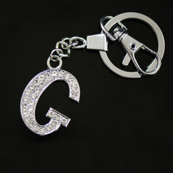 Diamante Letter G Keyring - Silver image 1