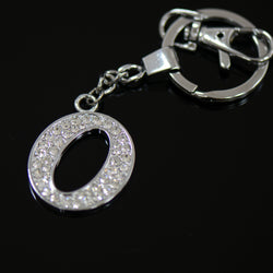 Diamante Letter O Keyring - Silver image 1