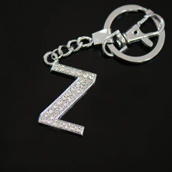 Diamante Letter Z Keyring - Silver image 1