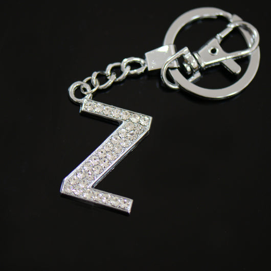 Diamante Letter Z Keyring - Silver image 1