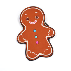 Brown - Gingerbread Man Coin Purse - Brown image 1