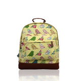 Birds & Flowers Printed Rucksack - BEIGE image 1