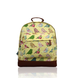 Birds & Flowers Printed Rucksack - BEIGE image 1