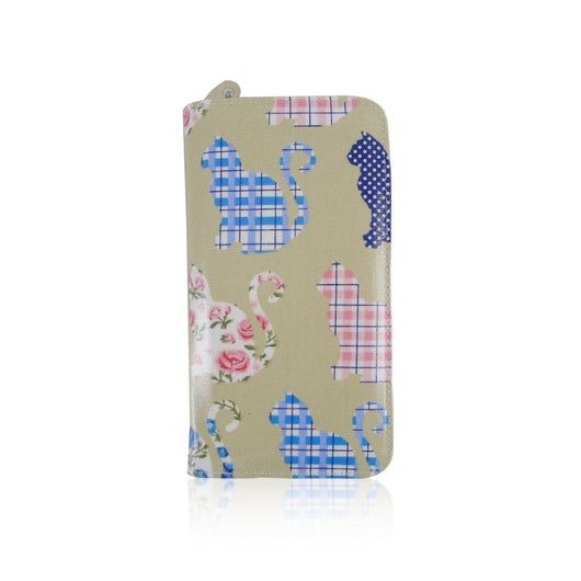 Kitty Pattern Purse Long - BEIGE image 1