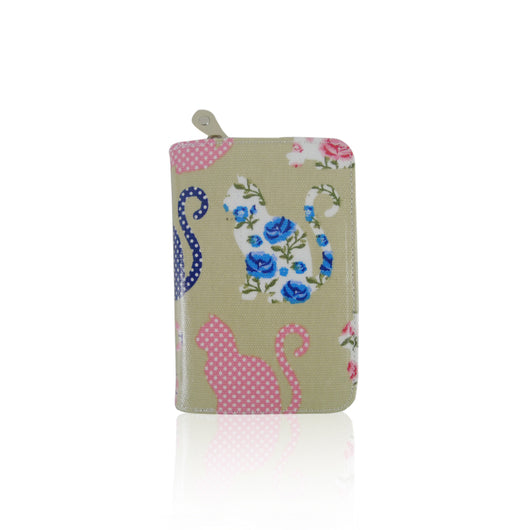 Kitty Pattern Purse Short - BEIGE image 1