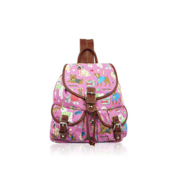 Mixed Dog Retro Rucksack - Pink image 1
