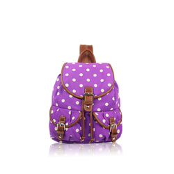 Polka Dot Retro Rucksack - Purple image 1