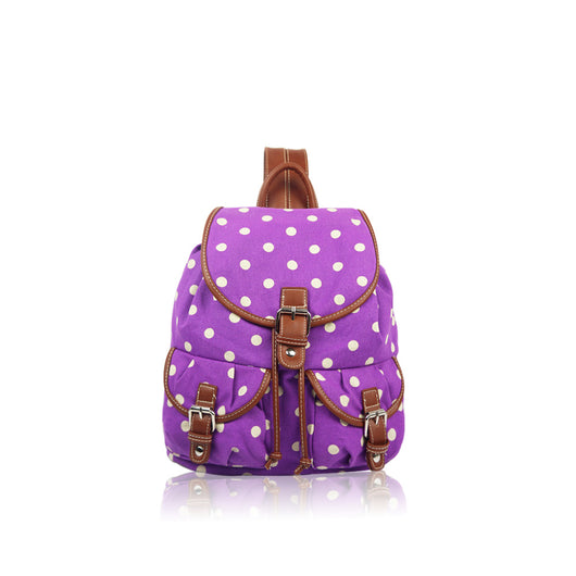 Polka Dot Retro Rucksack - Purple image 1