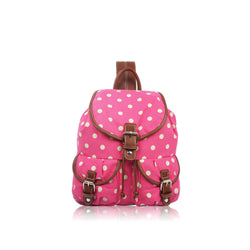 Polka Dot Retro Rucksack - Fuchsia image 1