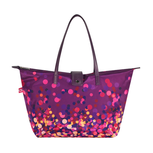 Purple Spotty Foldaway Shopper Bag image 1