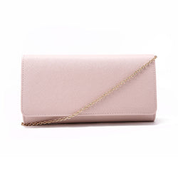 Plain Foldover Clutch - Light Pink image 1