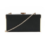 Petite Box Clutch in Textured Faux Leather - Black image 1