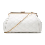 Quilted Faux Leather Clutch - Ivory image 1