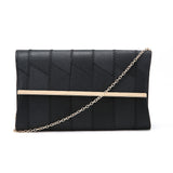 Patchwork Foldover Clutch - Black image 1