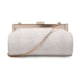 Textured Rounded Clutch Bag - Grey image 1