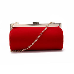 Velvet Clutch Bag - Red image 1