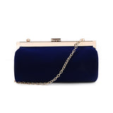 Velvet Clutch Bag - Blue image 1
