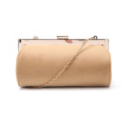 Velvet Clutch Bag - Camel image 1