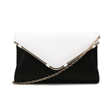 Metal Edged Envelope Clutch - Black/Ivory image 1