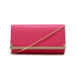Squared Trim Clutch - Light Fuchsia image 1