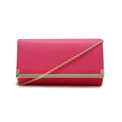 Squared Trim Clutch - Light Fuchsia image 1