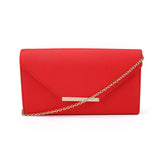 Textured Envelope Clutch - Red image 1
