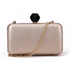 Black Clasp Clutch - Gold image 1