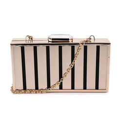 Bars Cut Out Clutch - Black image 1