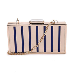 Bars Cut Out Clutch - Blue image 1