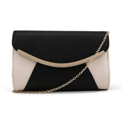 Curved Panel Clutch - Black/Ivory image 1
