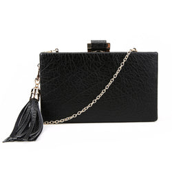 Tassel Box Clutch - Black image 1