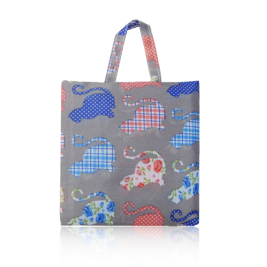 Kitty Pattern Foldaway Shopper Bag - Grey image 1