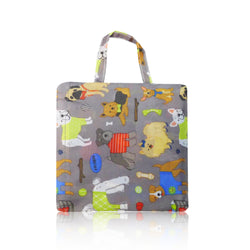 Mixed Dog Foldaway Shopper Bag - Grey image 1