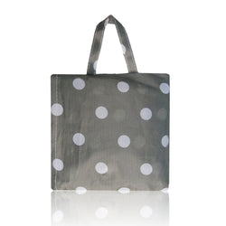 Polka Dot Foldaway Shopper Bag - Grey image 1