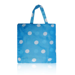 Polka Dot Foldaway Shopper Bag - Blue image 1