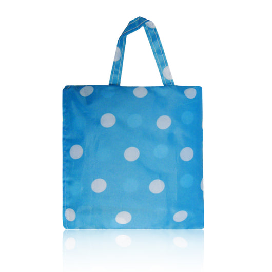 Polka Dot Foldaway Shopper Bag - Blue image 1