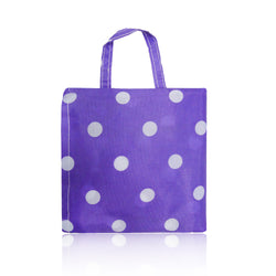 Polka Dot Foldaway Shopper Bag - Purple image 1