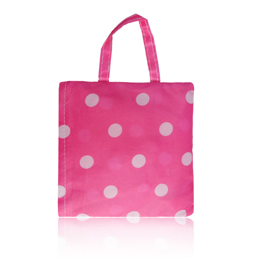 Polka Dot Foldaway Shopper Bag - Fuchsia image 1