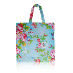 Vintage Flowers Foldaway Shopper Bag - Blue image 1
