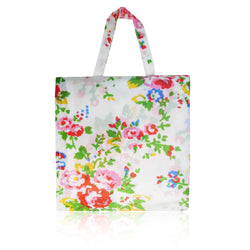 Vintage Flowers Foldaway Shopper Bag - White image 1