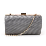 Crosshatch Material Clutch - Grey image 1